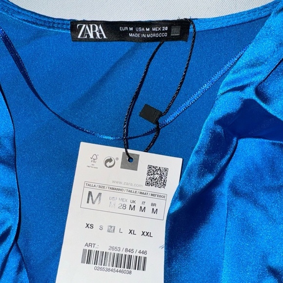 Zara Vibrant Blue Long Sleeve Dress - Picture 3 of 6